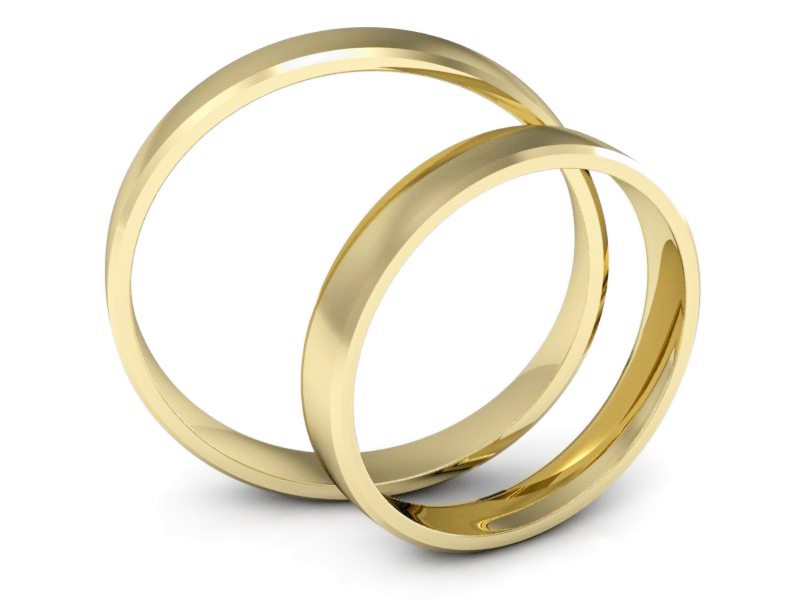 Obrączki żółte złoto obrączki klasyczne 585 - P30110T112z — zdjęcie 3