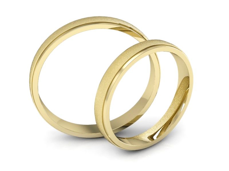 Obrączki żółte złoto obrączki klasyczne 585 - P30110T133zms — zdjęcie 3