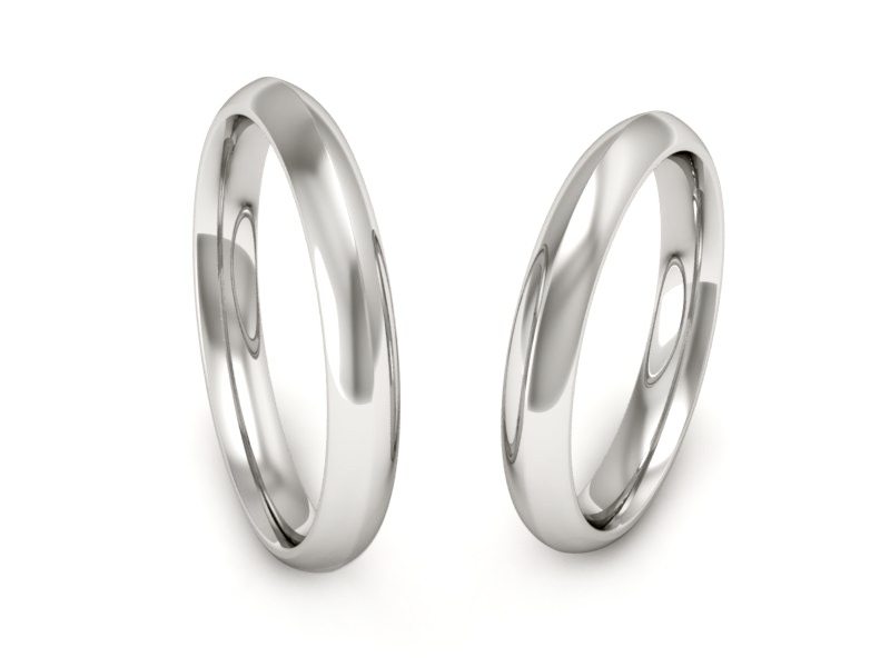 Obrączki białe złoto obrączki klasyczne 585 - P30150180T179b