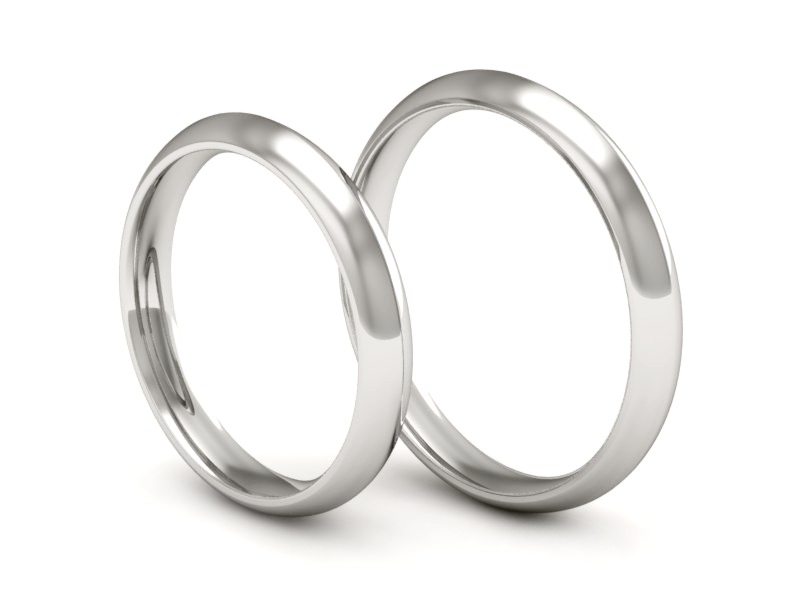 Obrączki białe złoto obrączki klasyczne 585 - P30150180T179b — zdjęcie 3