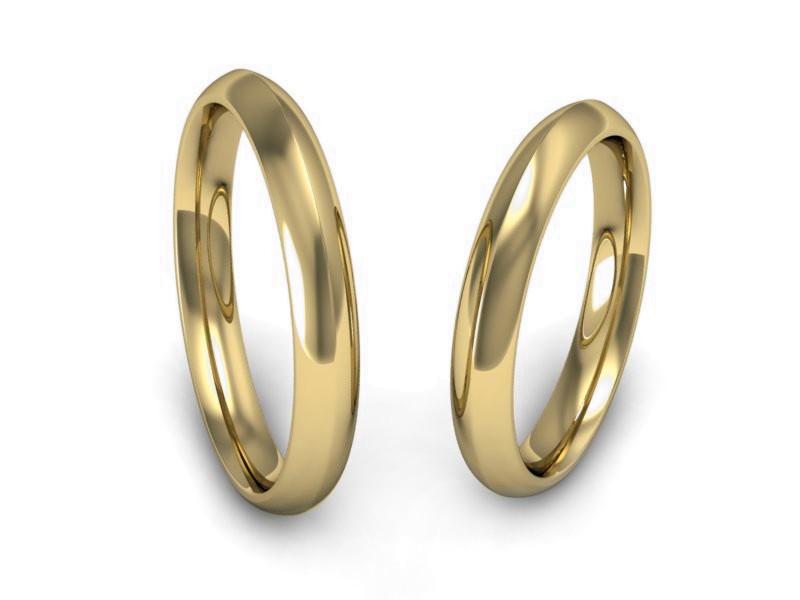 Obrączki żółte złoto obrączki klasyczne - P30150180T179z — zdjęcie 3