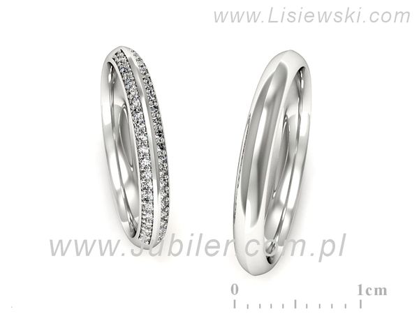Obrączki ślubne złote obrączki z diamentami zlote obraczki - P30180T200b- 1