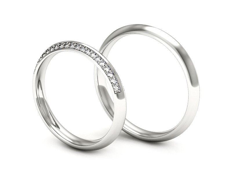 Obrączki z diamentami zlote obraczki - P30180T200b — zdjęcie 3