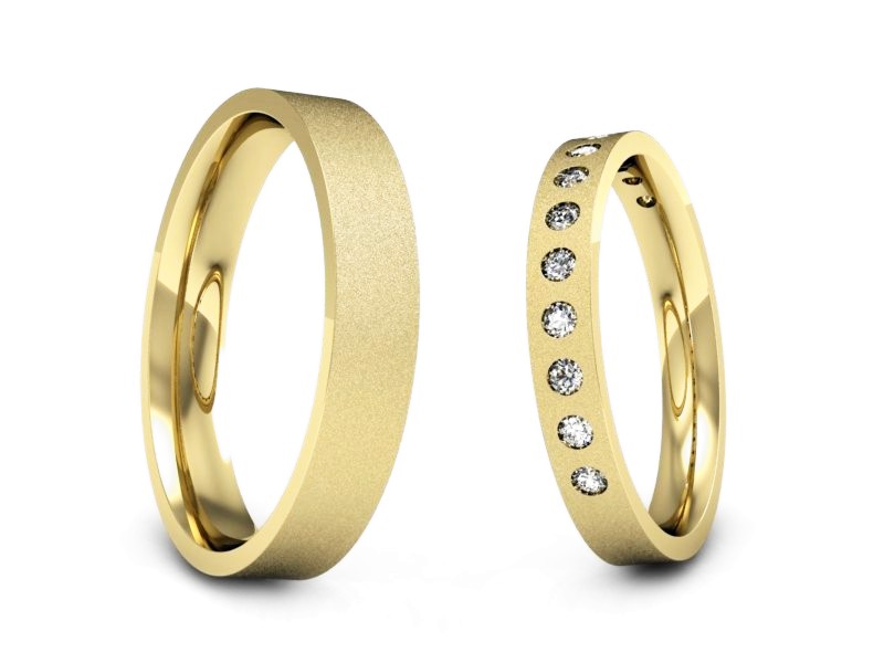 Złote Obrączki z diamentami złote obrączki - P3040160T160zms — zdjęcie 3