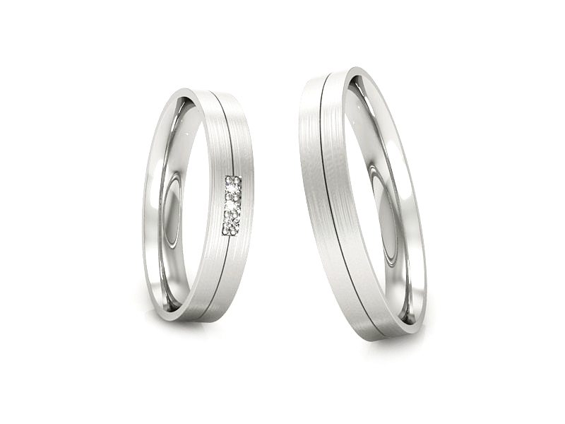 Obrączki zlote z diamentami złoto próba 585 - P35120T93bmp — zdjęcie 3