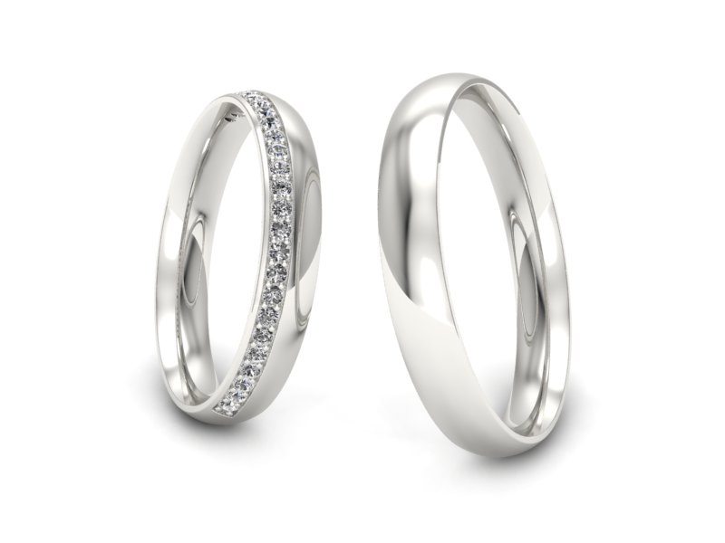 Obrączki platynowe z brylantami platyna 950 - p35150t236pt — zdjęcie 3