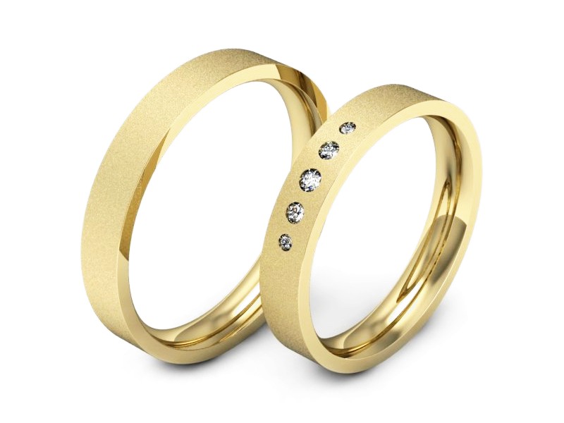 Złote Obrączki z diamentami złote obrączki - P35170T159zms