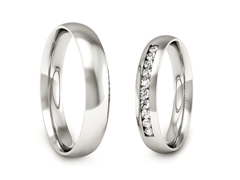 Złote Obrączki z brylantami na zamówienie - P3540150T168b — zdjęcie 3