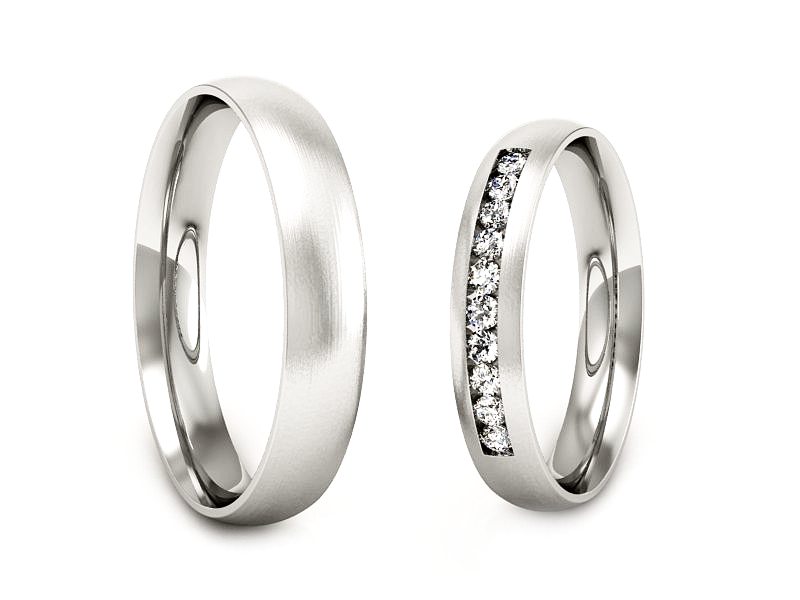 Platyna Obrączki z brylantami proba 950 - P3540150T168pt — zdjęcie 3