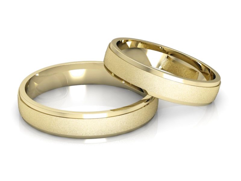 Obrączki żółte złoto obrączki klasyczne 585 - P40110T134zms — zdjęcie 2