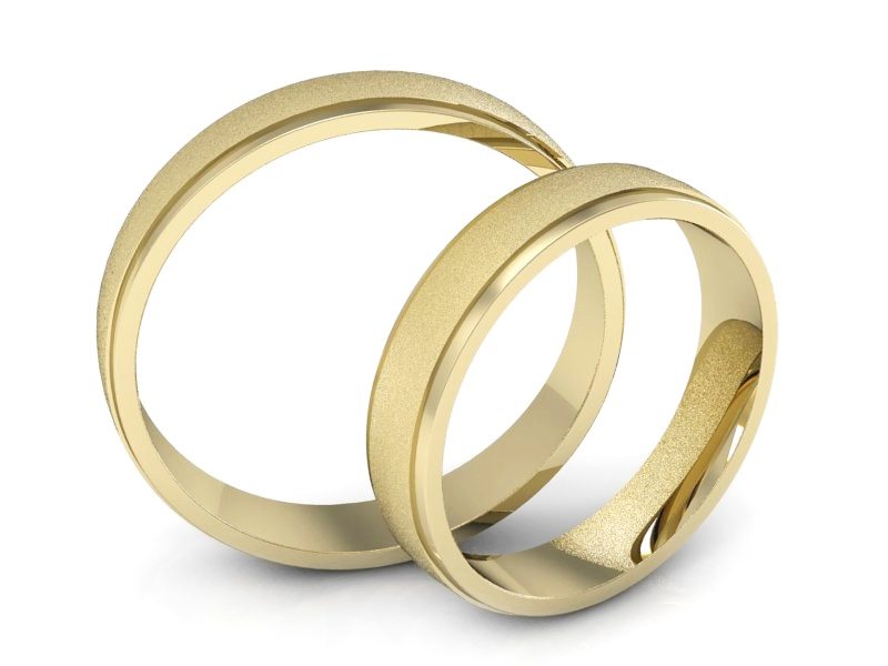 Obrączki żółte złoto obrączki klasyczne 585 - P40110T134zms — zdjęcie 3