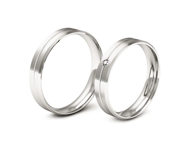 Obrączki z platyny z brylantami platyna 950 - p40120T182pt — zdjęcie 3