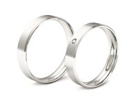 Obrączki ślubne z platyny z brylantami platyna 950 - P40120T183pt- 3