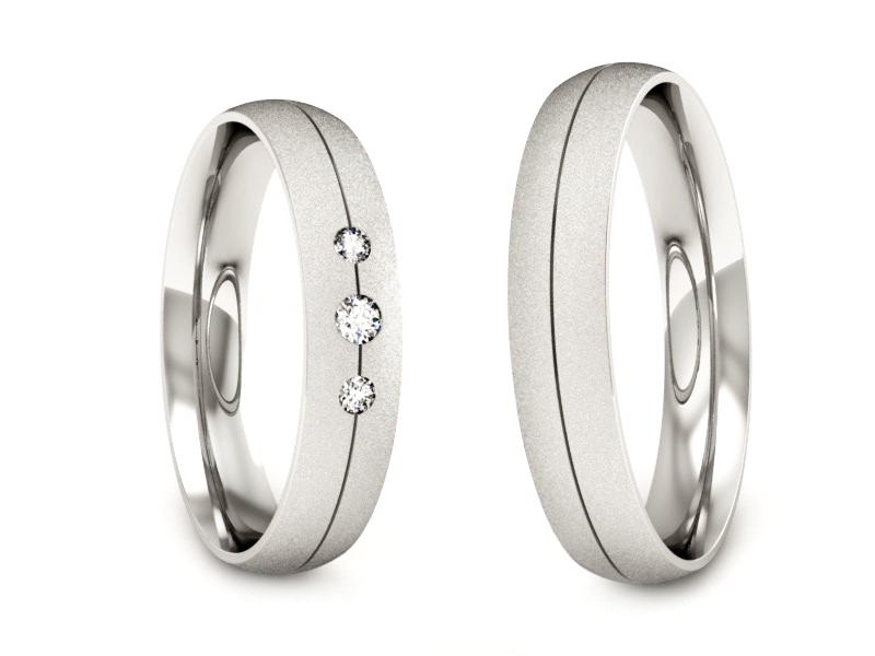 Obrączki zlote z diamentami złoto próba 585 - P40150T156bms — zdjęcie 3