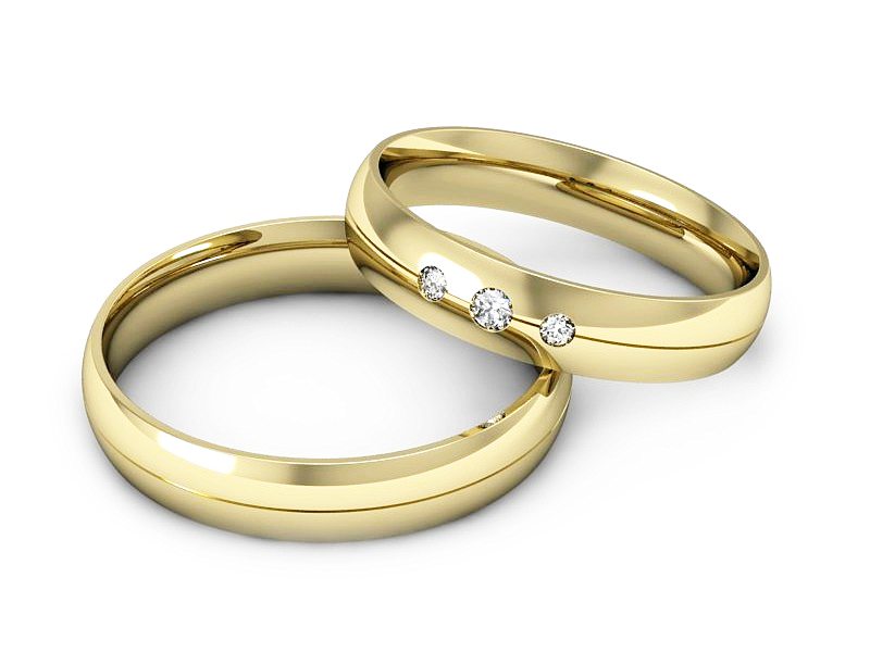 Obrączki z diamentami soczewkowe obrączki - P40150T156z — zdjęcie 2