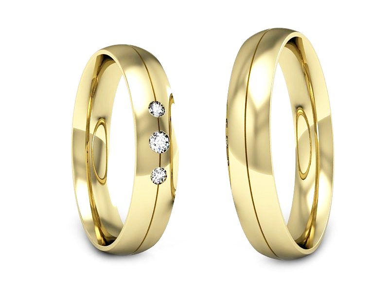 Obrączki z diamentami soczewkowe obrączki - P40150T156z — zdjęcie 3