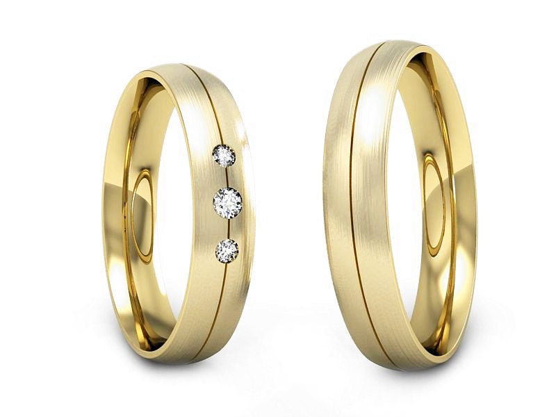 Obrączki z brylantami żółte zloto 585 14k - P40150T156zmp