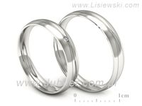 Obrączki ślubne z brylantem złote białe złoto obrączki 585 - P40150T212b- 3