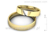 Obrączki ślubne obrączki złote z brylantami żółte złoto 585 - P40150T226z- 2