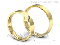 Obrączki ślubne obrączki złote z brylantami żółte złoto 585 - P40150T226z- 3