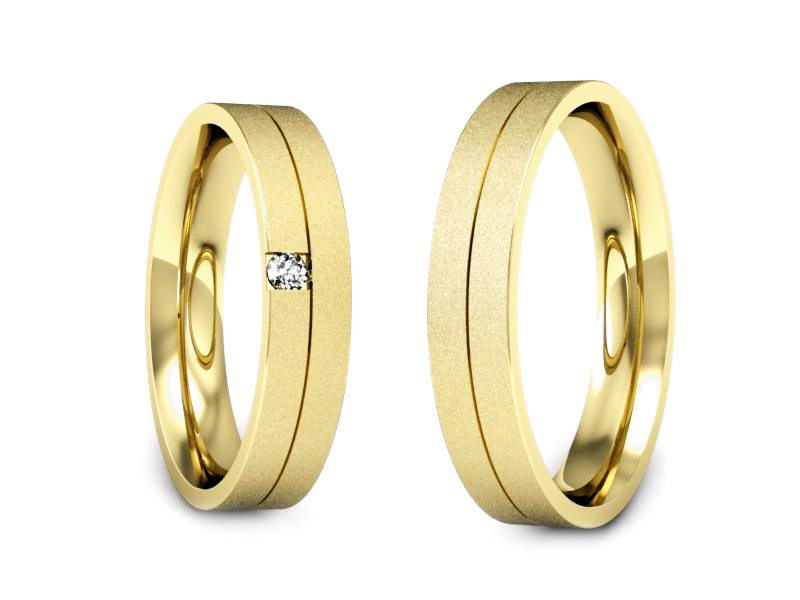 Obrączki z brylantem soczewkowe obrączki - P40160T166zms — zdjęcie 3