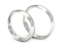 Obrączki ślubne białe złoto obrączki klasyczne 585 - P40200T205b- 3