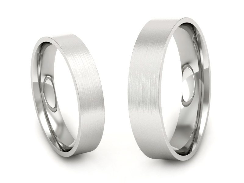 Obrączki białe złoto obrączki klasyczne - P4050120T134bmp — zdjęcie 3