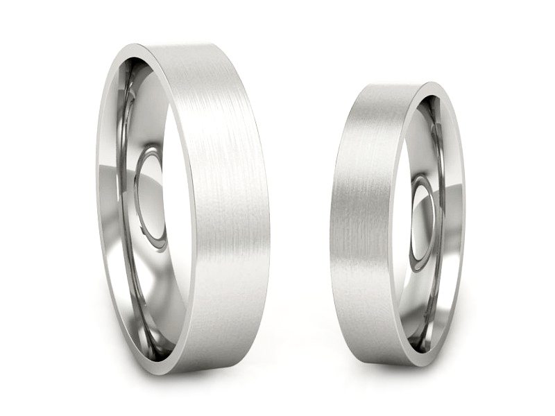 Obrączki białe złoto obrączki klasyczne - P4050140T135bmp — zdjęcie 3