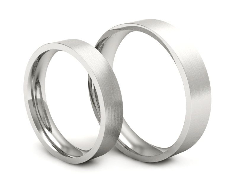Obrączki białe złoto obrączki klasyczne - P4050160T136bmp — zdjęcie 3