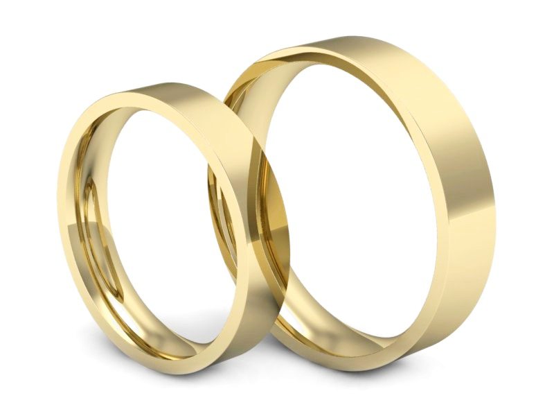 Obrączki żółte złoto obrączki klasyczne 585 - P4050160T136z — zdjęcie 3