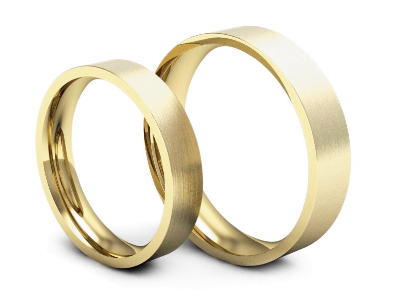 Obrączki klasyczne obrączki żółte złoto - P4050160T136zmp — zdjęcie 3