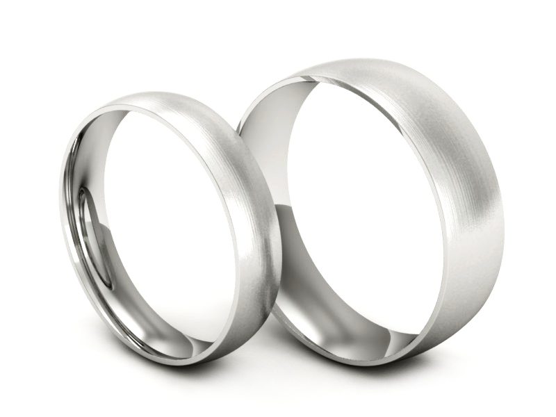 Obrączki białe złoto obrączki klasyczne - P4060120T129bmp — zdjęcie 3