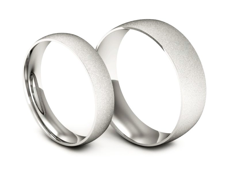 Obrączki białe złoto obrączki klasyczne - P4060120T129bms — zdjęcie 3