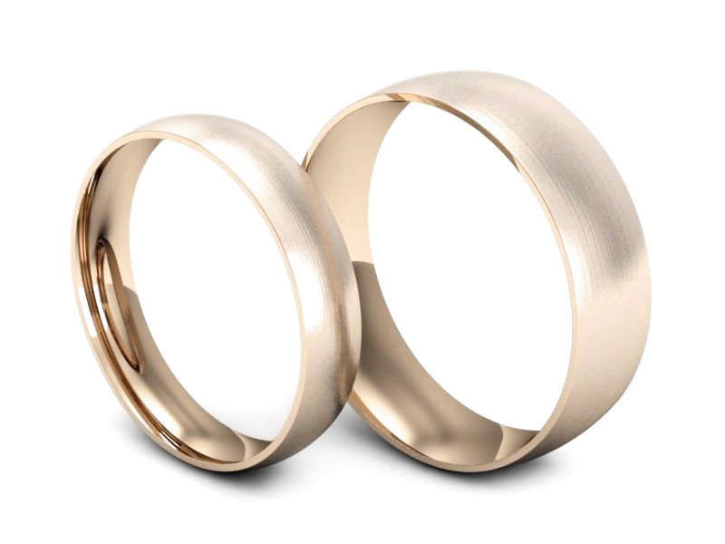 Złote Obrączki klasyczne różowe złoto 585 - P4060120T129cmp — zdjęcie 3