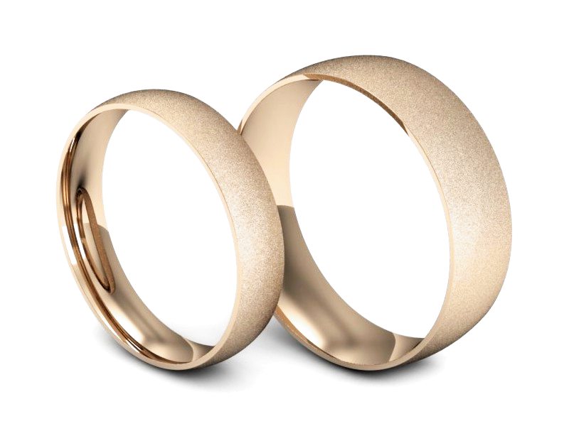 Złote Obrączki klasyczne różowe złoto 585 - P4060120T129cms — zdjęcie 3