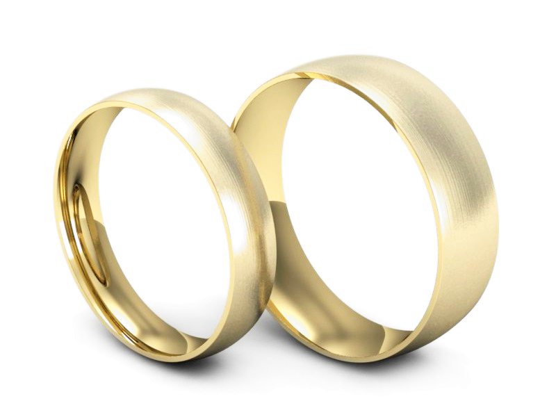 Obrączki żółte złoto obrączki klasyczne - P4060120T129zm — zdjęcie 3