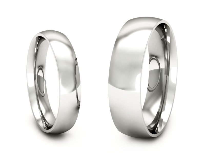 Obrączki białe złoto obrączki klasyczne 585 - P4060160T130b