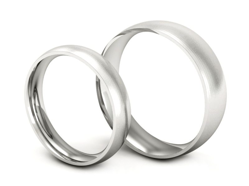 Obrączki białe złoto obrączki klasyczne - P4060160T130bmp — zdjęcie 3