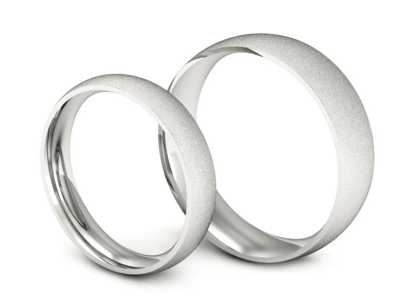 Obrączki białe złoto obrączki klasyczne - P4060160T130bms — zdjęcie 3