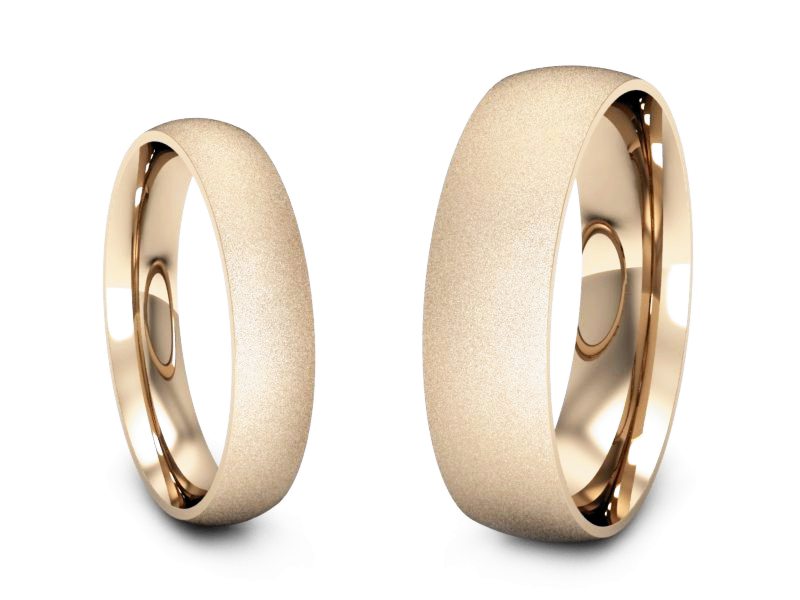 Złote Obrączki klasyczne różowe złoto 585 - P4060160T130cms