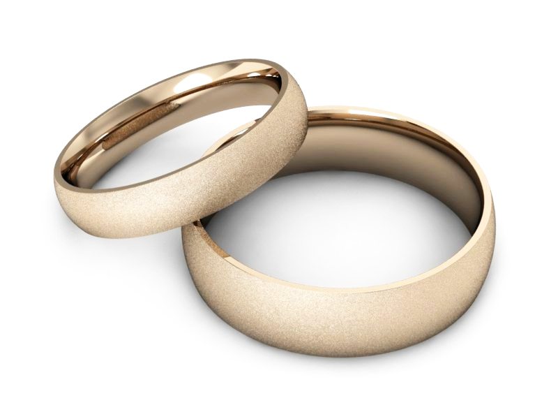 Złote Obrączki klasyczne różowe złoto 585 - P4060160T130cms — zdjęcie 2