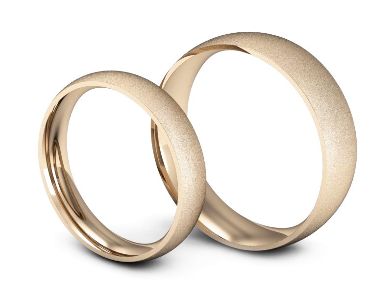 Złote Obrączki klasyczne różowe złoto 585 - P4060160T130cms — zdjęcie 3