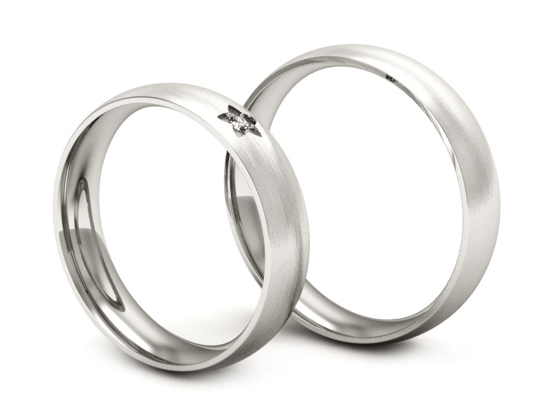 Obrączki z diamentem obrączki białe złoto - P45150T170bmp — zdjęcie 3