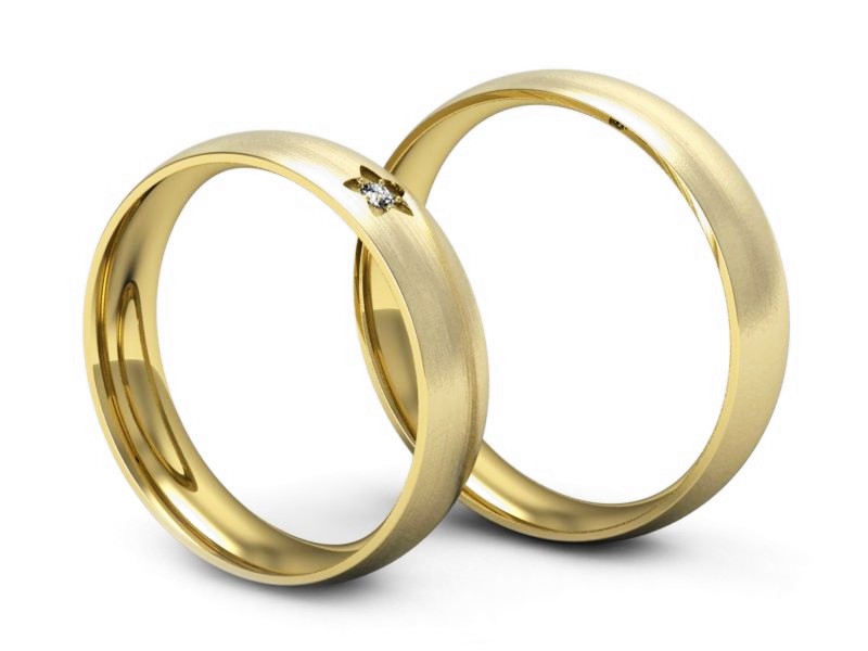 Obrączki z brylantami żółte zloto 585 14k - P45150T170zmp — zdjęcie 3