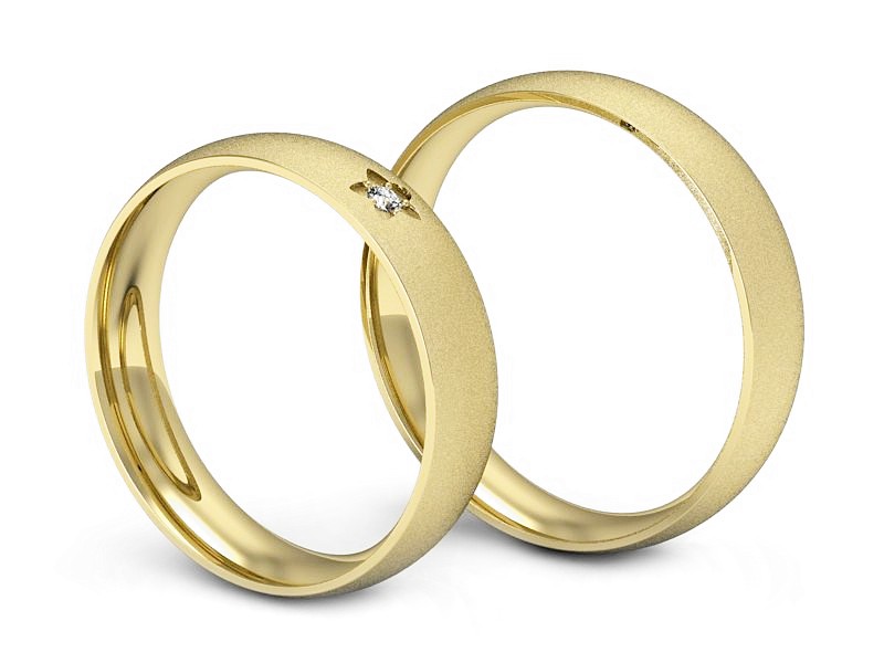 Obrączki z brylantem nowoczesne obrączki 585 - P45150T170zms — zdjęcie 3