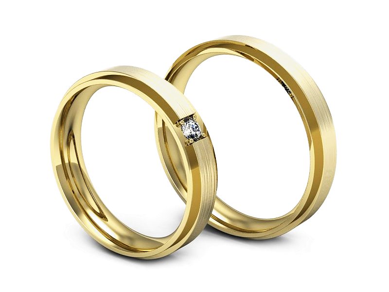 Obrączki z brylantem soczewkowe obrączki - P45180T199zmp — zdjęcie 3
