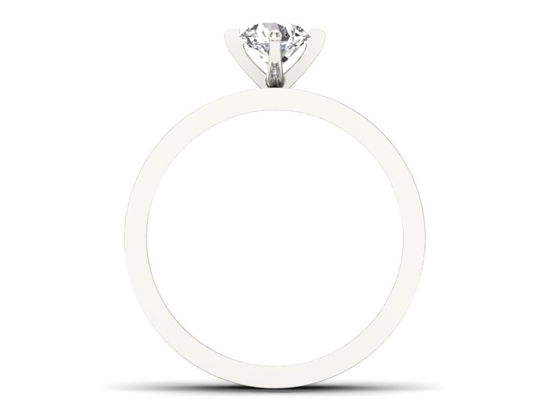 Złoty Pierścionek z brylantami białe złoto 585 - P47145T33b — zdjęcie 2