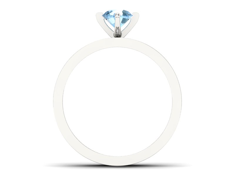 Pierścionek z topazem i brylantami białe złoto - P47145T33ba — zdjęcie 2