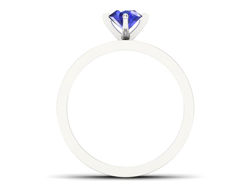 Złoty Pierścionek z szafirem i brylantami - P47145T33bszc — zdjęcie 2