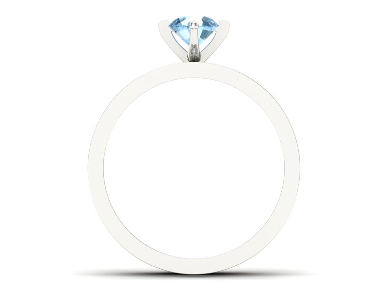 Pierścionek z topazem i brylantami złoto 585 - P47145T33bza — zdjęcie 2